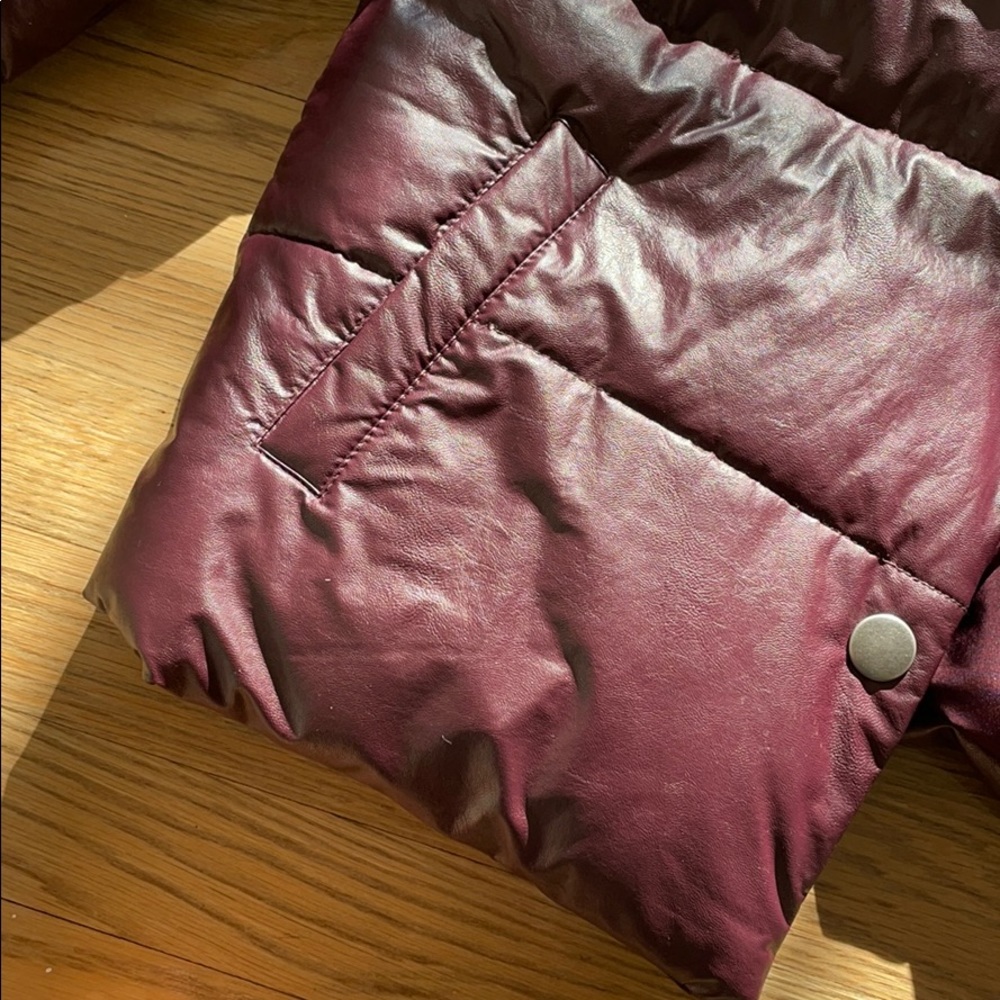 Maroon Puffer Jacket - Picture 3 of 5